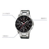 CASIOWaterproof Stainless Steel Strap Quartz Mens Black Analog