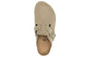 BirkenstockBoston Suede Leather Narrow Fit Sandals 'Faded Khaki'