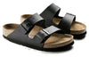 BirkenstockArizona Soft Footbed Birko-Flor Narrow Fit 'Black'