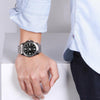 CASIOStainless Steel Strap Quartz Waterproof Black Dial Mens Black Analog