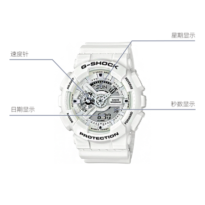 CASIOG-Shock Analog-Digital 'White'