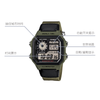CASIOG Shock Square Sport Quartz Men Sports Mens Black Digital