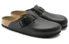BirkenstockBoston Natural Leather Narrow Fit 'Black'