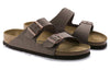 BirkenstockArizona Birko-Flor Birkibuc Narrow Fit 'Mocca'