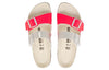 BirkenstockArizona Split Birko-Flor Narrow Fit Sandals 'Patent Neon Pink White'