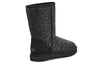UGG(WMNS)  Classic Short Snow Leopard Fleece Lined Black