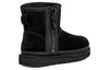 UGG(WMNS)  Classic Mini Zipper Tape Logo Boot 'Black'