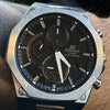 CASIOEDIFICE Solar Powered Quartz Waterproof Sapphire Crystal Mens Silver Analog