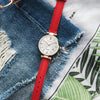 CASIOWaterproof SHEEN Quartz Sapphire Crystal Red Analog