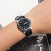 CASIOLeather Band Waterproof Men Mens Black Analog