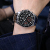CASIOEDIFICE Waterproof Stainless Steel Strap Mens Red Analog