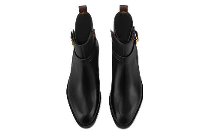 (WMNS) LOUIS VUITTON Westside Ankle Boots 'Black with Brown Monogram' 1ABUAU