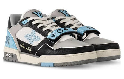LOUIS VUITTON LV Trainer Sneakers 'Blue Monogram Black Grey' 1AC50W