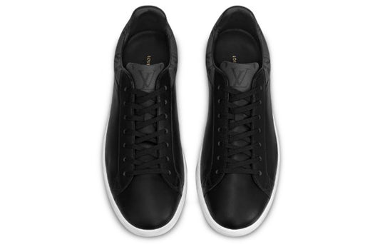 LOUIS VUITTON Luxembourg Sneakers 'Black with Monogram Collar' 1A80YV