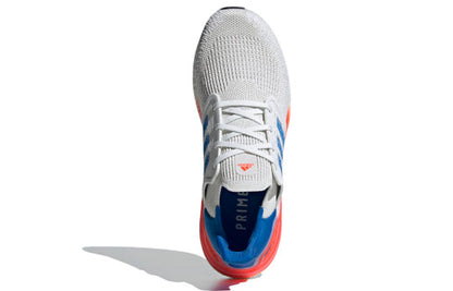 adidas Ultraboost 20 Shoes 'Crystal White Glow Blue Solar Red' EG0708