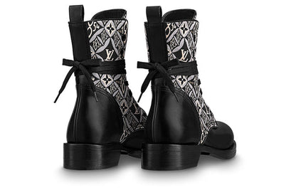 (WMNS) LOUIS VUITTON Metropolis Boots 'Black White Monogram' 1A8DEY