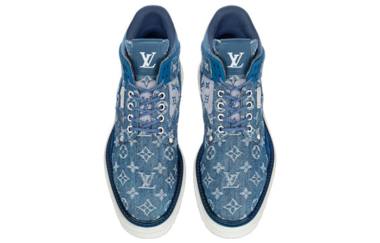 LOUIS VUITTON Oberkamp Ankle Boots 'Denim Monogram' 1A8JTT