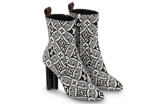 (WMNS) LOUIS VUITTON Silhouette Heelas 'Black Sophisticated Monogram' 1A8KN7