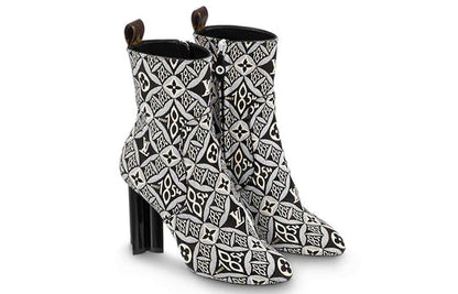 (WMNS) LOUIS VUITTON Silhouette Heelas 'Black Sophisticated Monogram' 1A8KN7