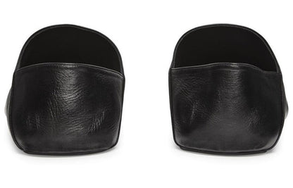 Balenciaga Soft Calf-Leather Square-Toe Slip On 'Black' 702072WBDH11000