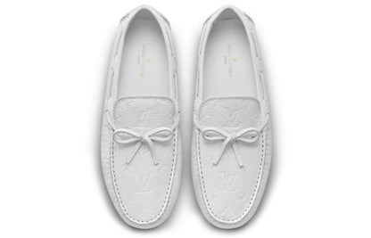 LOUIS VUITTON Arizona Moccasin Shoes 'White Logo Monogram' 1A5Y93