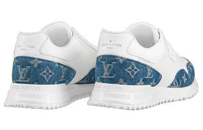 LOUIS VUITTON Run Away Sneakers 'White with Denim Monogram' 1A8JJ1