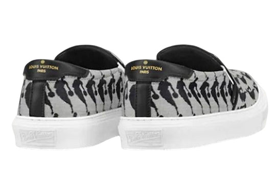LOUIS VUITTON x NBA Canvas Slip On Shoes 'Grey' 1A8ELW