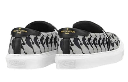 LOUIS VUITTON x NBA Canvas Slip On Shoes 'Grey' 1A8ELW