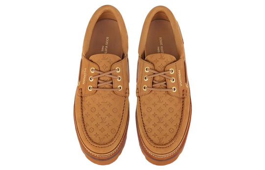 (WMNS) LOUIS VUITTON LV Ranger Boat Shoes 'Brown' 1ABJZS