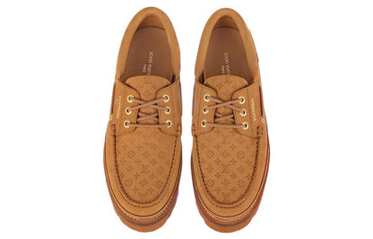 (WMNS) LOUIS VUITTON LV Ranger Boat Shoes 'Brown' 1ABJZS