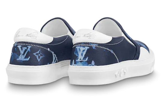 LOUIS VUITTON Ollie Slip-On Sneakers 'Denim Monogram' 1A8SN7