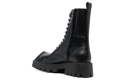 Balenciaga Rhino 25mm Lace Up Boots 'Black Smooth Calfskin' 712638WBB501000