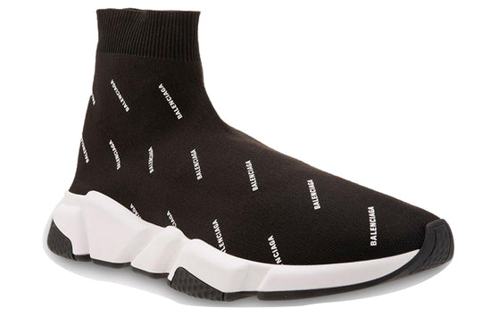 Balenciaga Speed Trainer Mid 'Allover Logo - Black' 597551W17121015