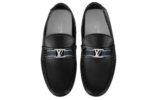 LOUIS VUITTON LV Hockenheim Loafers 'Black with Monogram Collar' 1AA09O