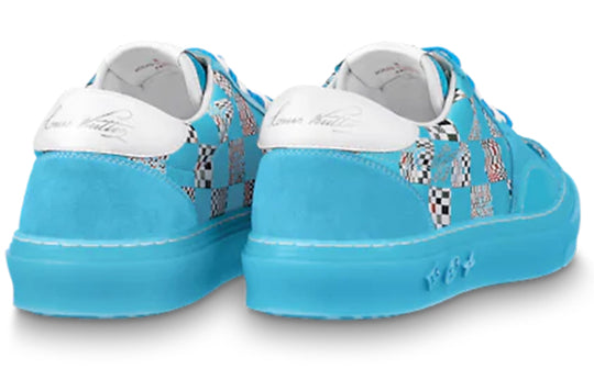 LOUIS VUITTON Ollie Sneakers 'Blue Plaid Monogram' 1A8Q55