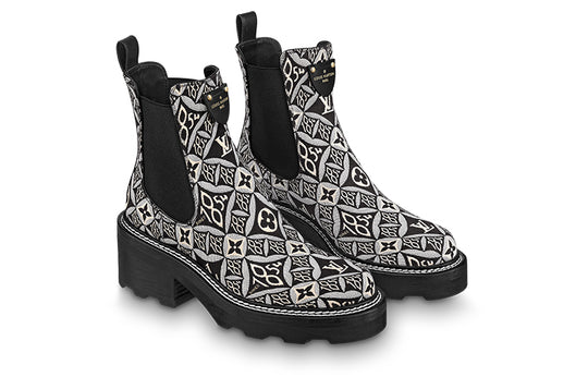 (WMNS) LOUIS VUITTON Beaubourg Ankle Chelsea Boots 'Black' 1A8UNL