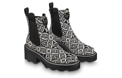 (WMNS) LOUIS VUITTON Beaubourg Ankle Chelsea Boots 'Black' 1A8UNL