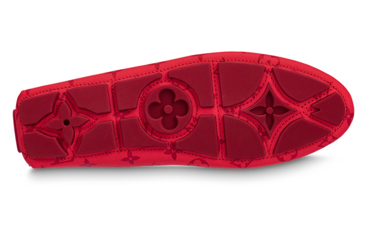 LOUIS VUITTON Driver Moccasin Shoes 'Red Monogram' 1AAPY6