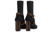 (WMNS) LOUIS VUITTON Silhouette Ankle Boots 'Black with Monogram Heel and Strap' 1A66F8