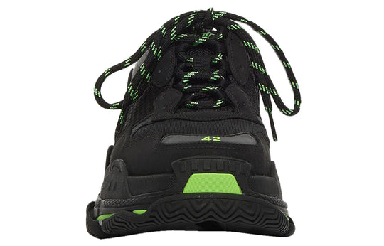Balenciaga Triple S Sneaker 'Black Flou Green' 536737W3BK11035
