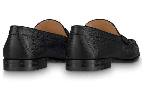 LOUIS VUITTON Montaigne Loafers 'Black with Silver Plate' 1A8IFN