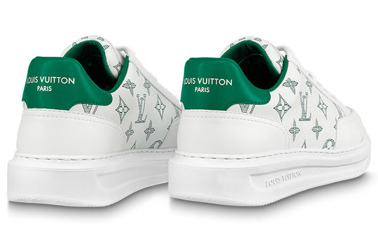 LOUIS VUITTON Beverly Hills Sneakers 'White Green Monogram' 1ABMDN