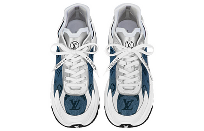(WMNS) LOUIS VUITTON Run 55 Sneakers 'Denim Monogram Silver' 1ABHQJ