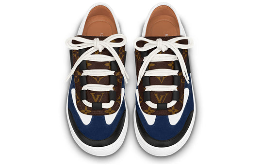 LOUIS VUITTON Lous Sneakers 'Blue Black with Brown Monogram' 1ABIIU