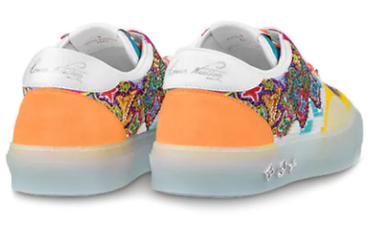LOUIS VUITTON Ollie Suede Sequin Monogram Sneakers 'Yellow' 1A8Q48