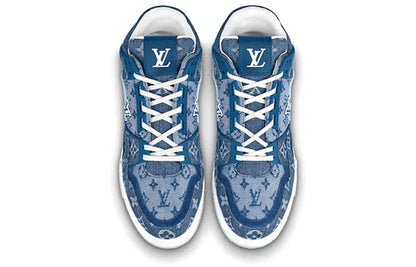 LOUIS VUITTON Trainer Ankle Sneakers 'Denim Monogram' 1A8MF
