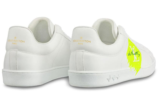 LOUIS VUITTON Luxembourg Sneakers 'White Neon Yellow' 1A4OFL