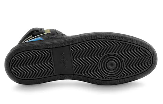 LOUIS VUITTON Rivoli Ankle Sneakers 'Black with Iridescent Back' Rivoli 1A7S7