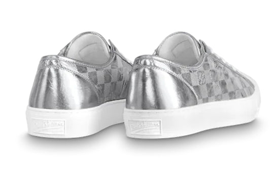 LOUIS VUITTON Tattoo Sneakers 'Silver Plaid Monogram' 1A90FV