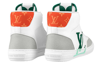LOUIS VUITTON LV Charlie Ankle Sneakers 'White with Green Side Logo' 1A9JM8